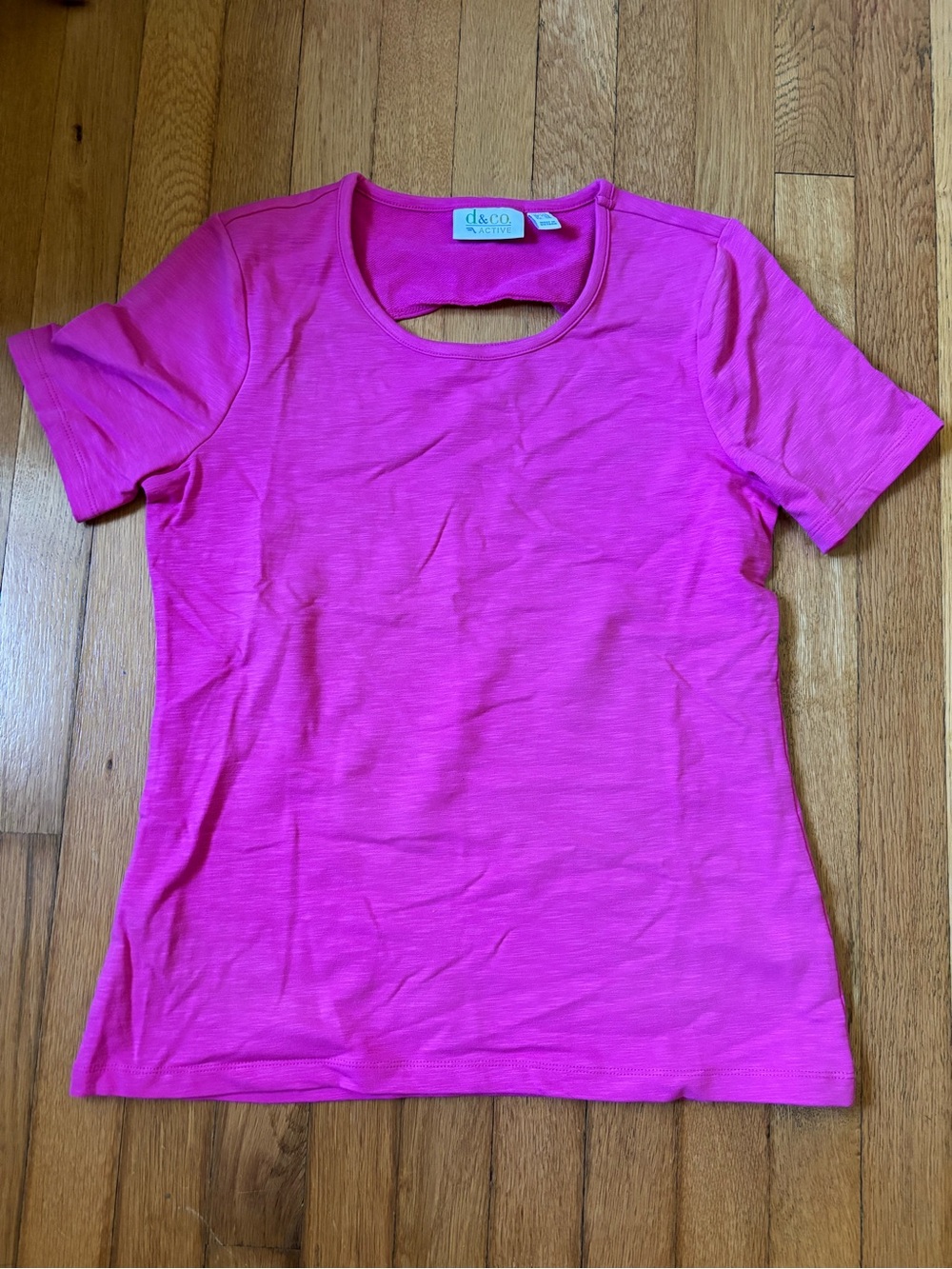 Pink Short Sleeve Crewneck Top